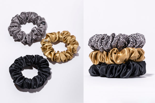 Mixed Leopard Large Scrunchies - Imperfect Packaging