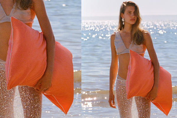 Coral Sunset Queen Zippered Pillowcase